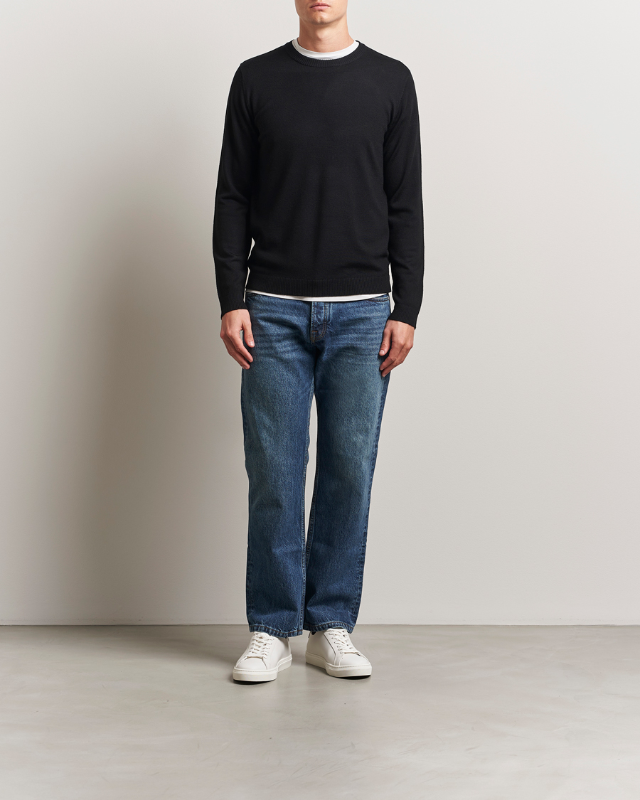 Heren | Truien | A Day's March | Alagón Merino Crew Black
