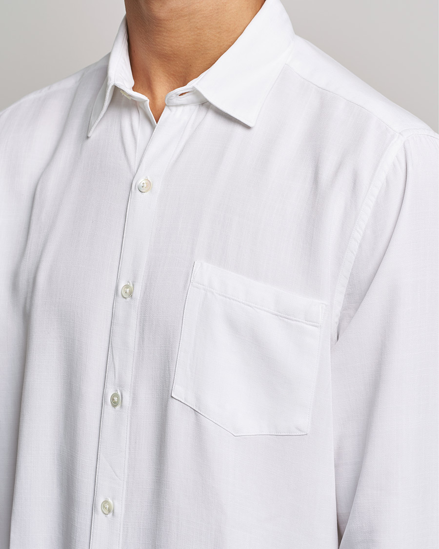 Heren | Overhemden | A Day's March | Daintree Lyocell Shirt White