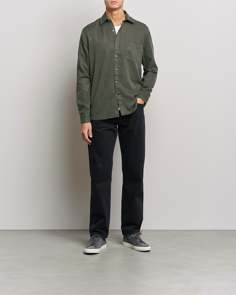 Heren | Overhemden | A Day's March | Daintree Lyocell Shirt Olive
