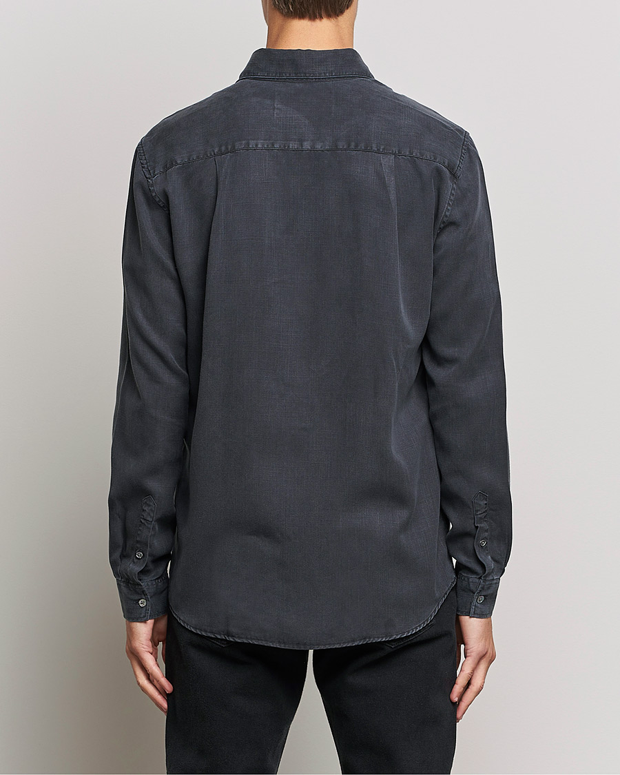 Heren | Overhemden | A Day's March | Daintree Lyocell Shirt Off Black
