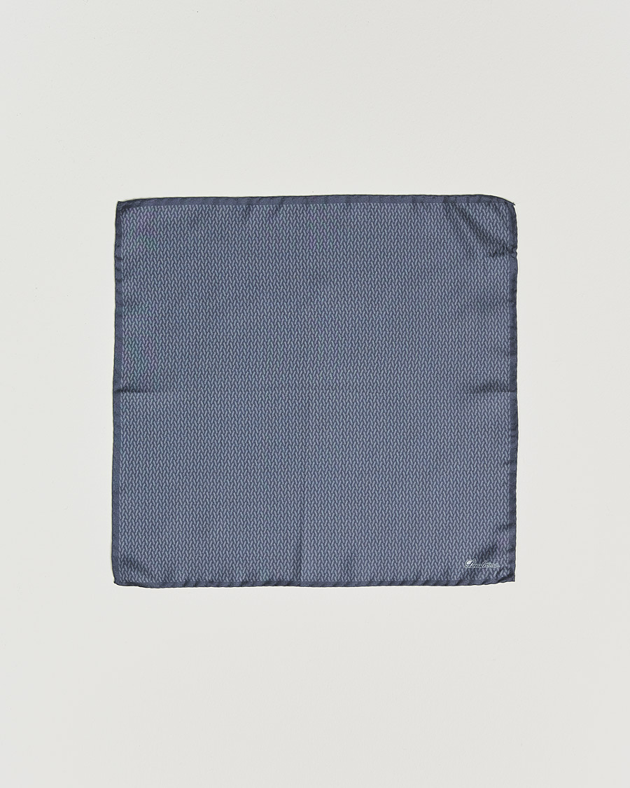 Heren | Pochets | Stenströms | Silk Handkerchief Mid Grey