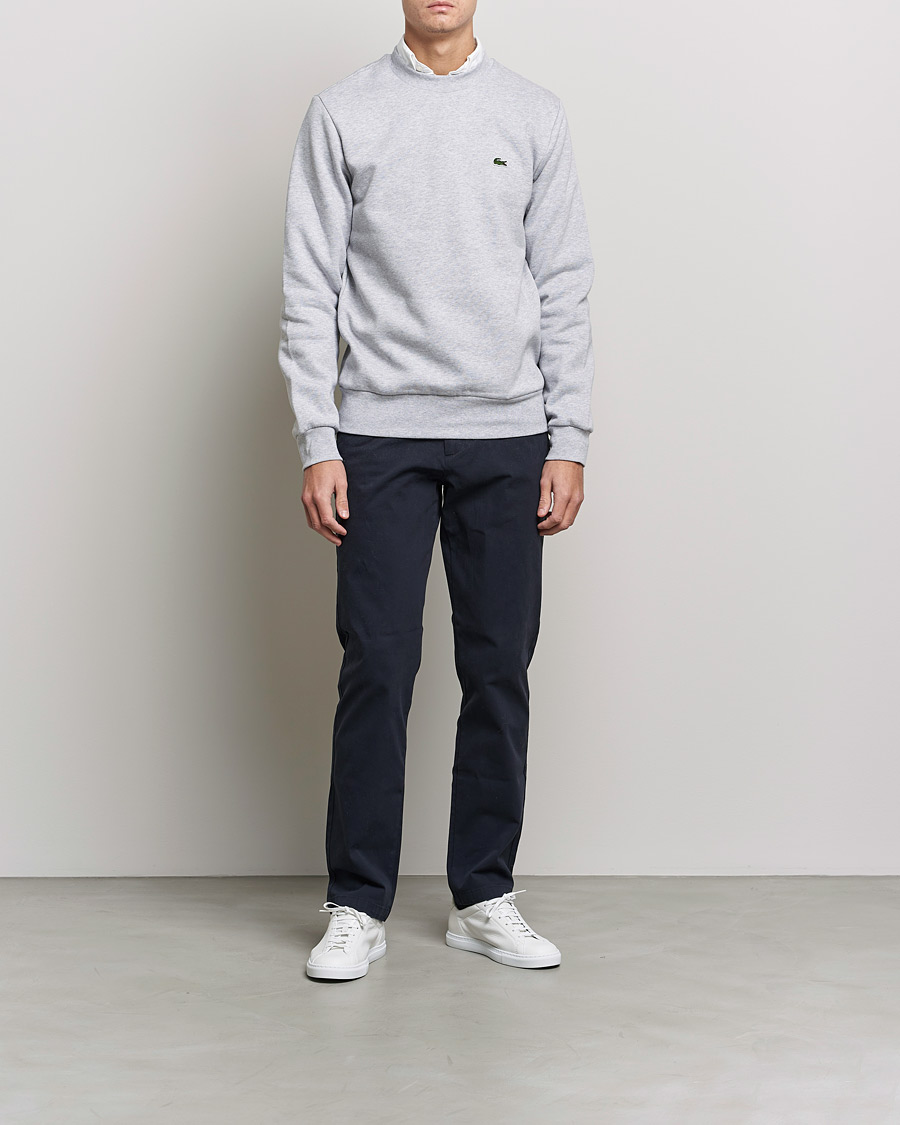 Heren |  | Lacoste | Crew Neck Sweatshirt Silver Chine