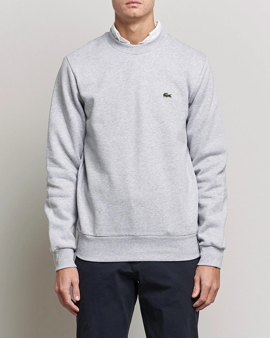 Men | Clothing | Lacoste | Crew Neck Sweatshirt Silver Chine