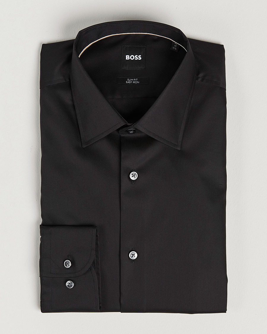 Heren | Overhemden | BOSS BLACK | Hank Slim Fit Shirt Black