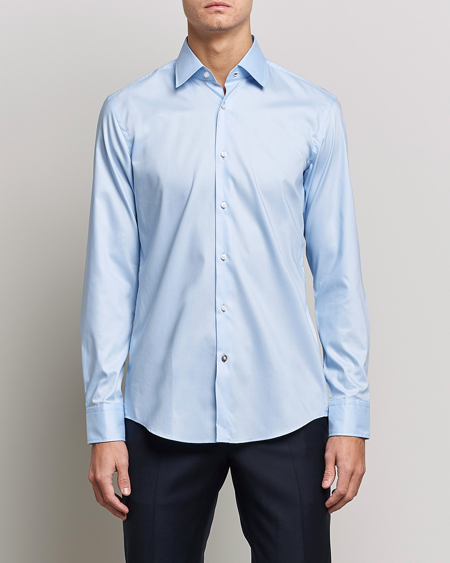 Heren | Overhemden | BOSS BLACK | Hank Slim Fit Shirt Light Blue