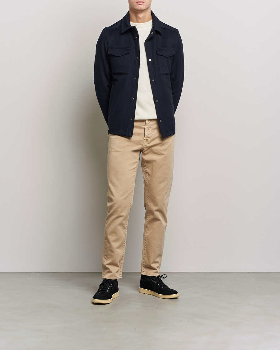 Heren | Broeken | Incotex | Bull Denim 5-Pocket Pants Beige