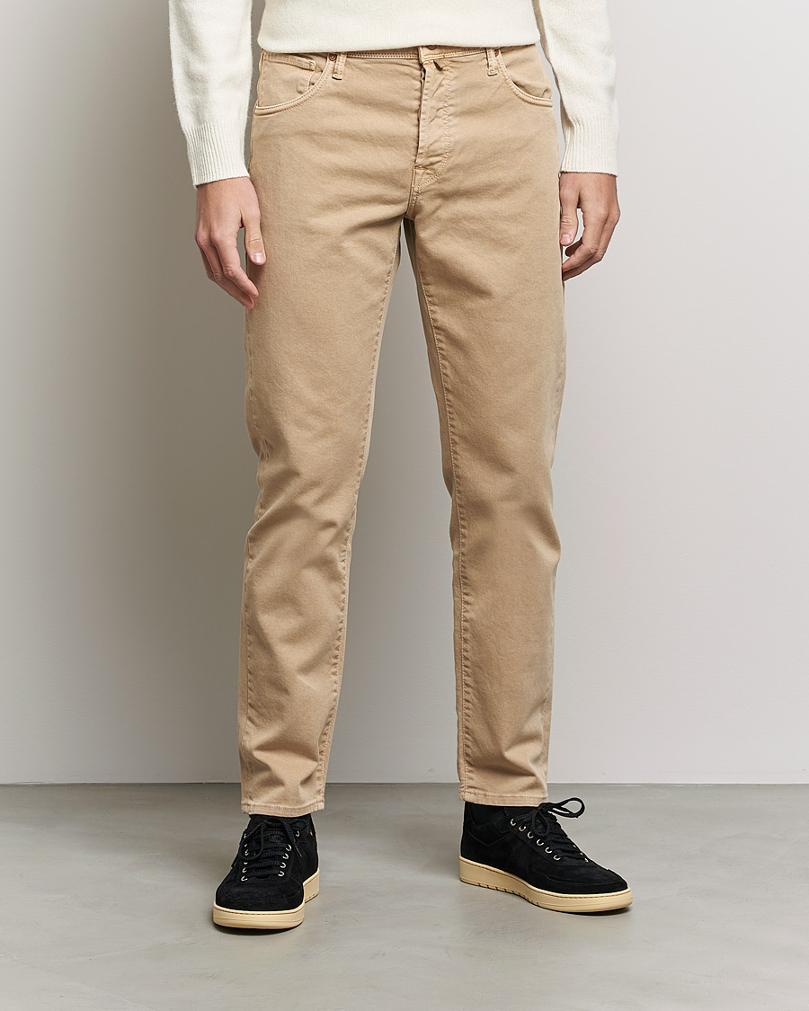 Heren | Broeken | Incotex | Bull Denim 5-Pocket Pants Beige