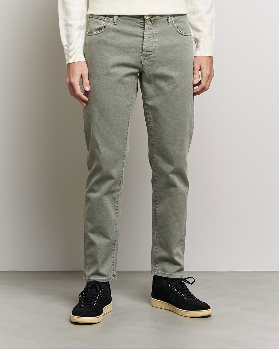 Heren | Broeken | Incotex | Bull Denim 5-Pocket Pants Green