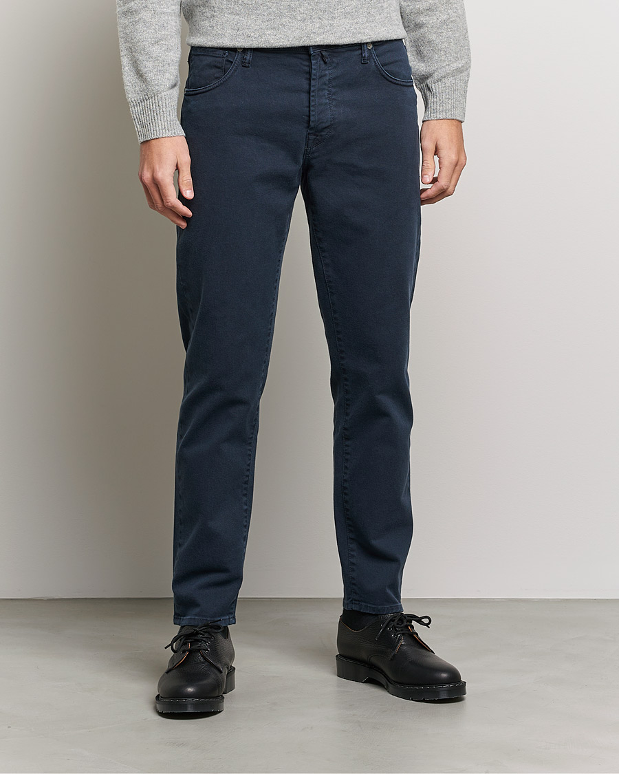 Heren | Broeken | Incotex | Bull Denim 5-Pocket Pants Navy