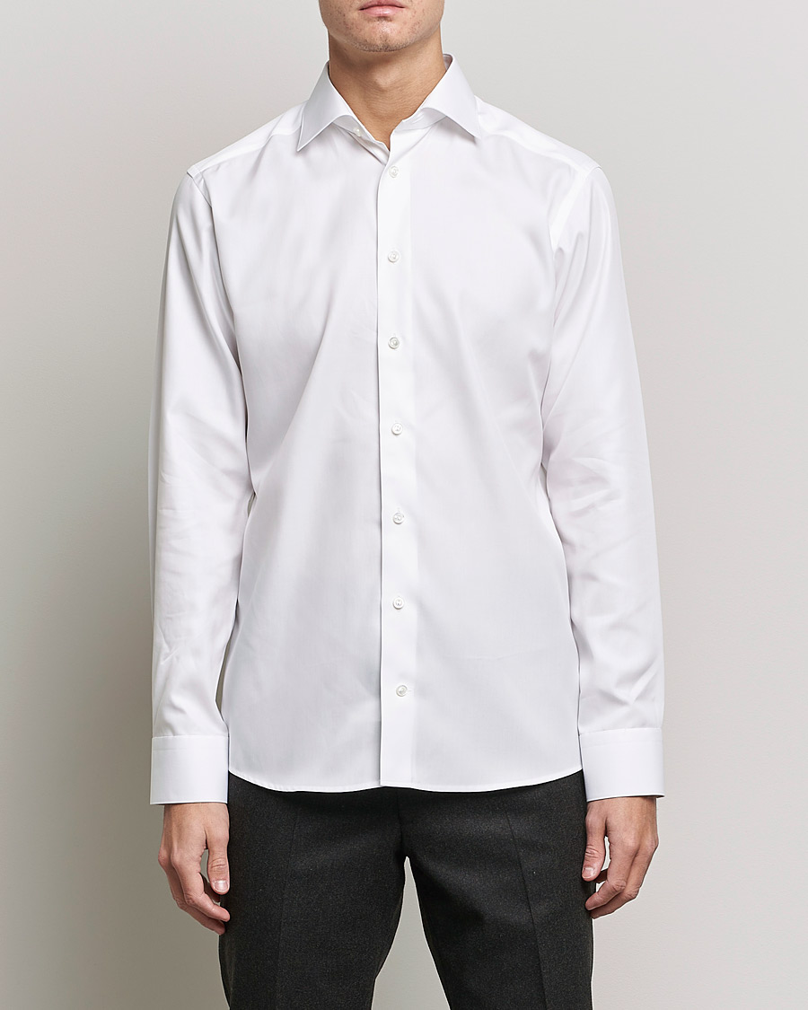 Heren | Overhemden | Eton | Giza 45 Cotton Shirt White