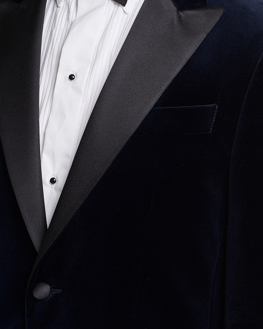 Heren | Blazers | BOSS BLACK | Hutson Velvet Tuxedo Blazer Dark Blue