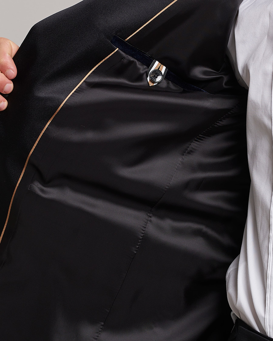 Heren | Blazers | BOSS BLACK | Hutson Velvet Tuxedo Blazer Dark Blue