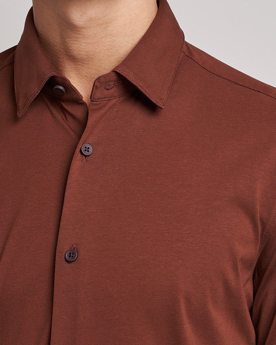 Heren | Overhemden | BOSS BLACK | Hank 4-Way Stretch Shirt Medium Brown
