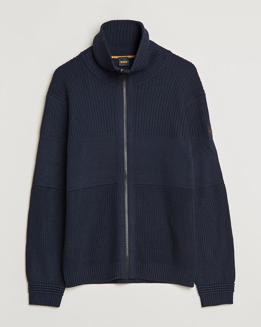 Heren | Truien | BOSS ORANGE | Kamondo Full Zip Sweater Dark Blue
