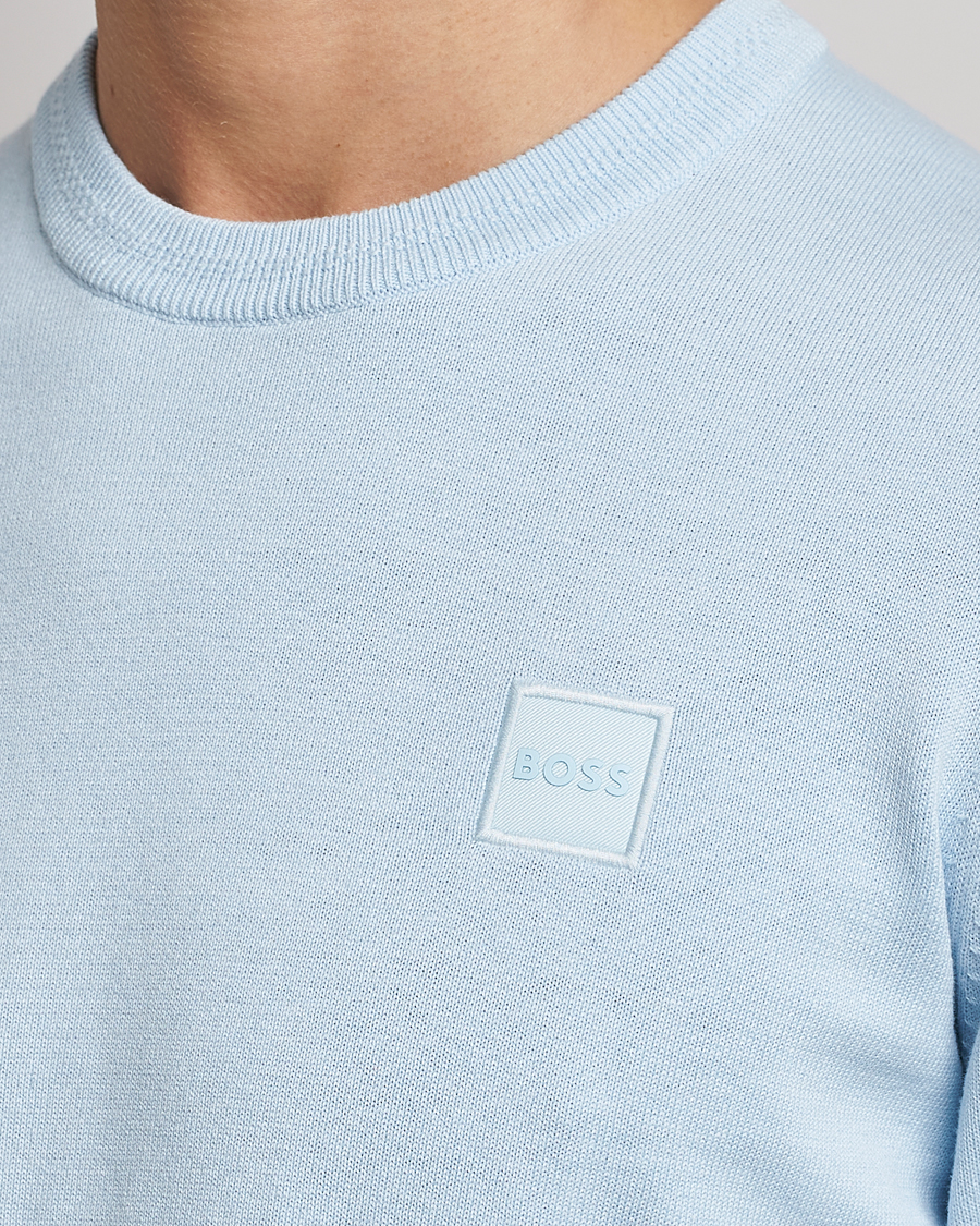 Heren | Truien | BOSS ORANGE | Kanovano Knitted Sweater Open Blue