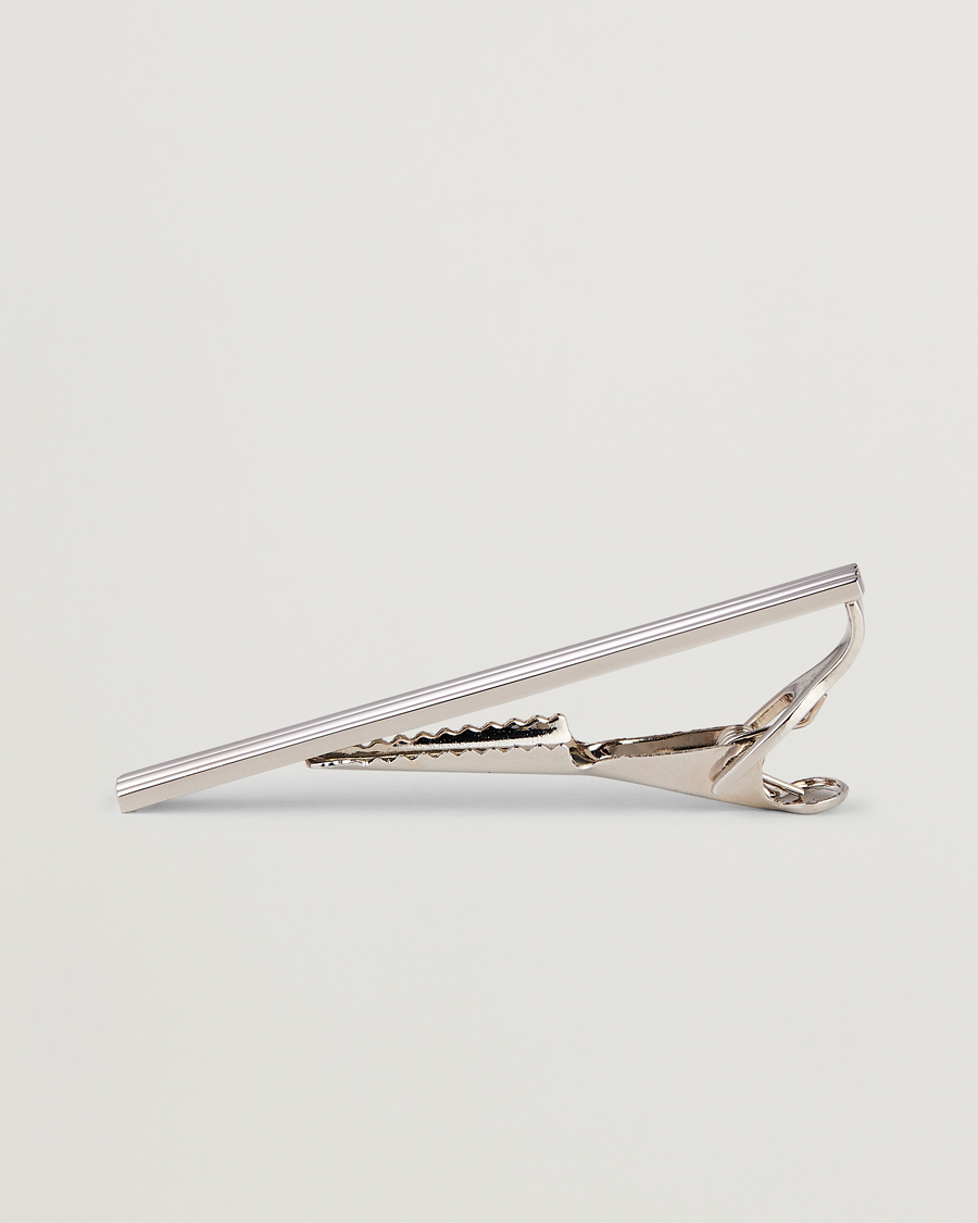 Heren |  | Amanda Christensen | Ribbed Tie Clip Silver