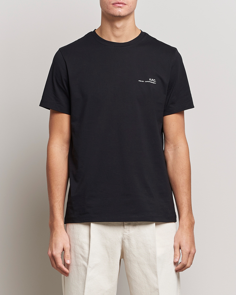 Heren | Zwarte T-shirts | A.P.C. | Item T-Shirt Black