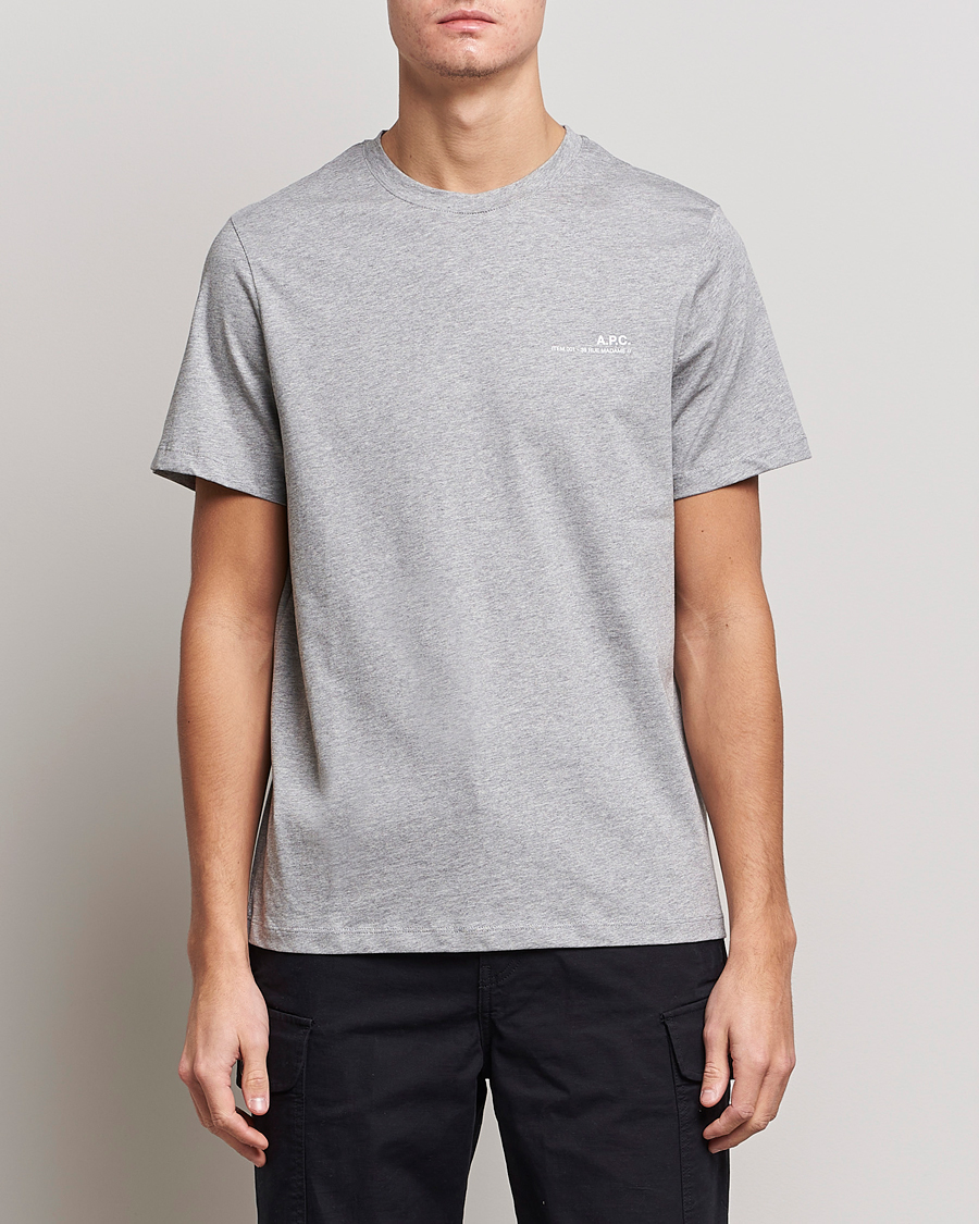 Heren | T-shirts | A.P.C. | Item T-Shirt Heather Grey