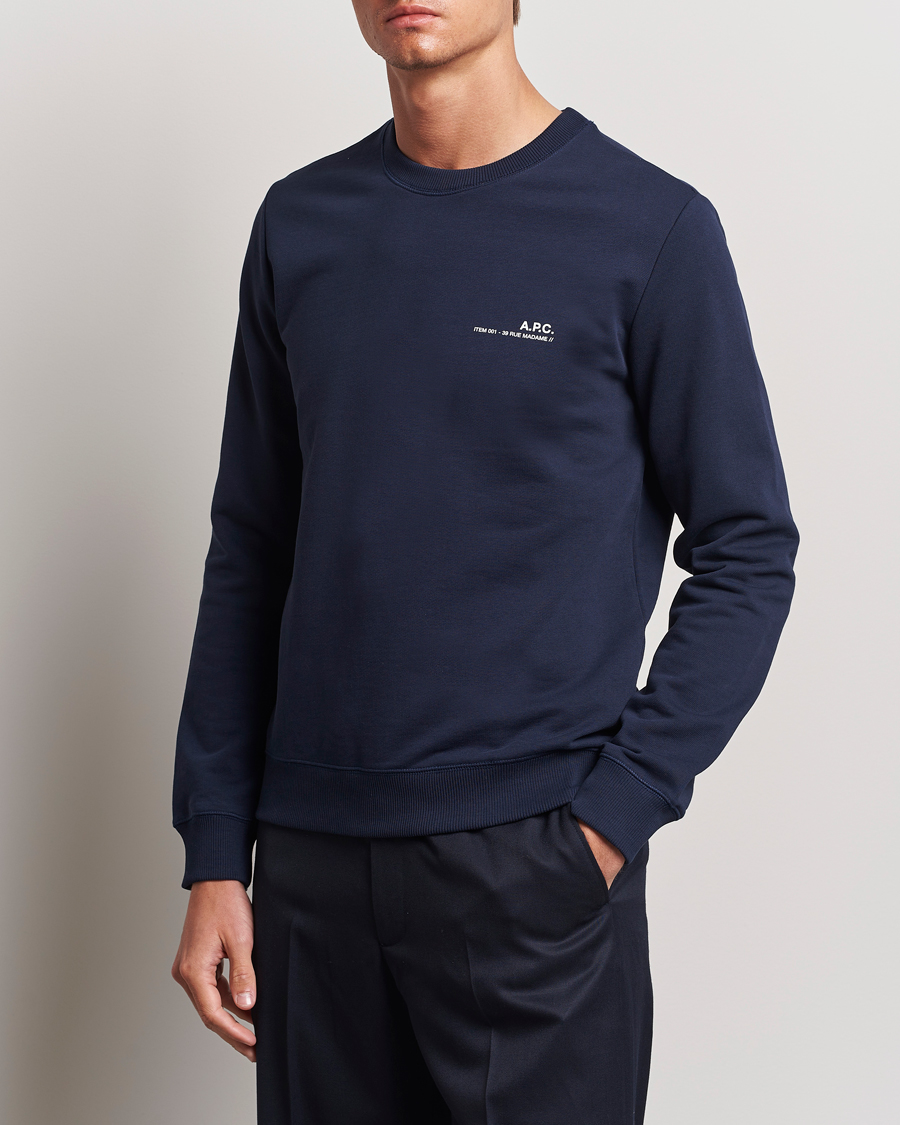 Heren | Sweatshirts | A.P.C. | Item Sweatshirt Navy