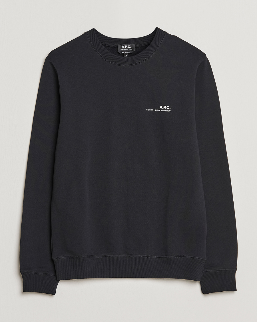Heren | Truien | A.P.C. | Item Sweatshirt Black
