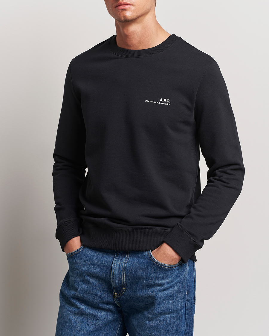 Heren | Sweatshirts | A.P.C. | Item Sweatshirt Black