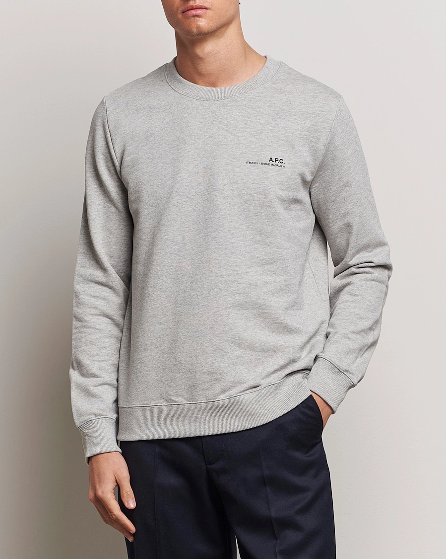 Heren | Grijze sweatshirts | A.P.C. | Item Sweatshirt Heather Grey