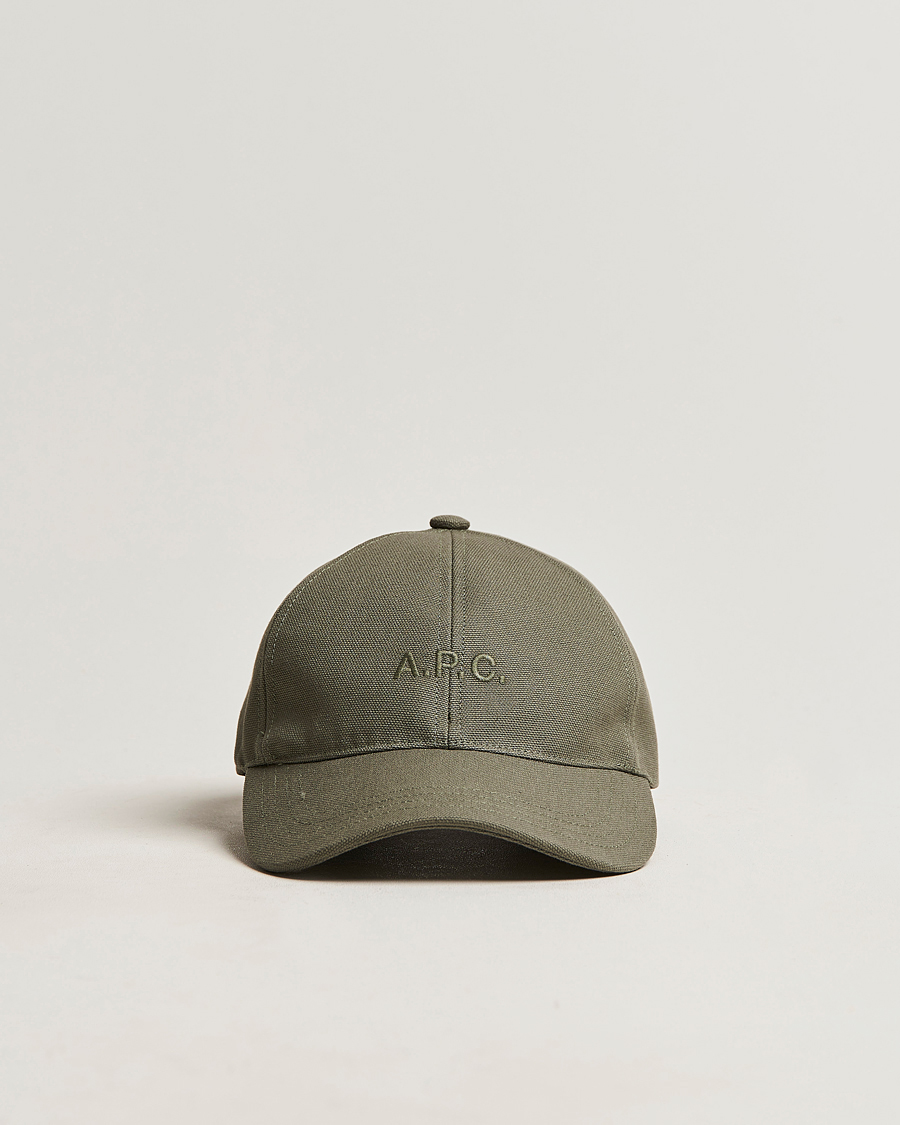 Heren | A.P.C. Charlie Baseball Cap Khaki Green | A.P.C. | Charlie Baseball Cap Khaki Green