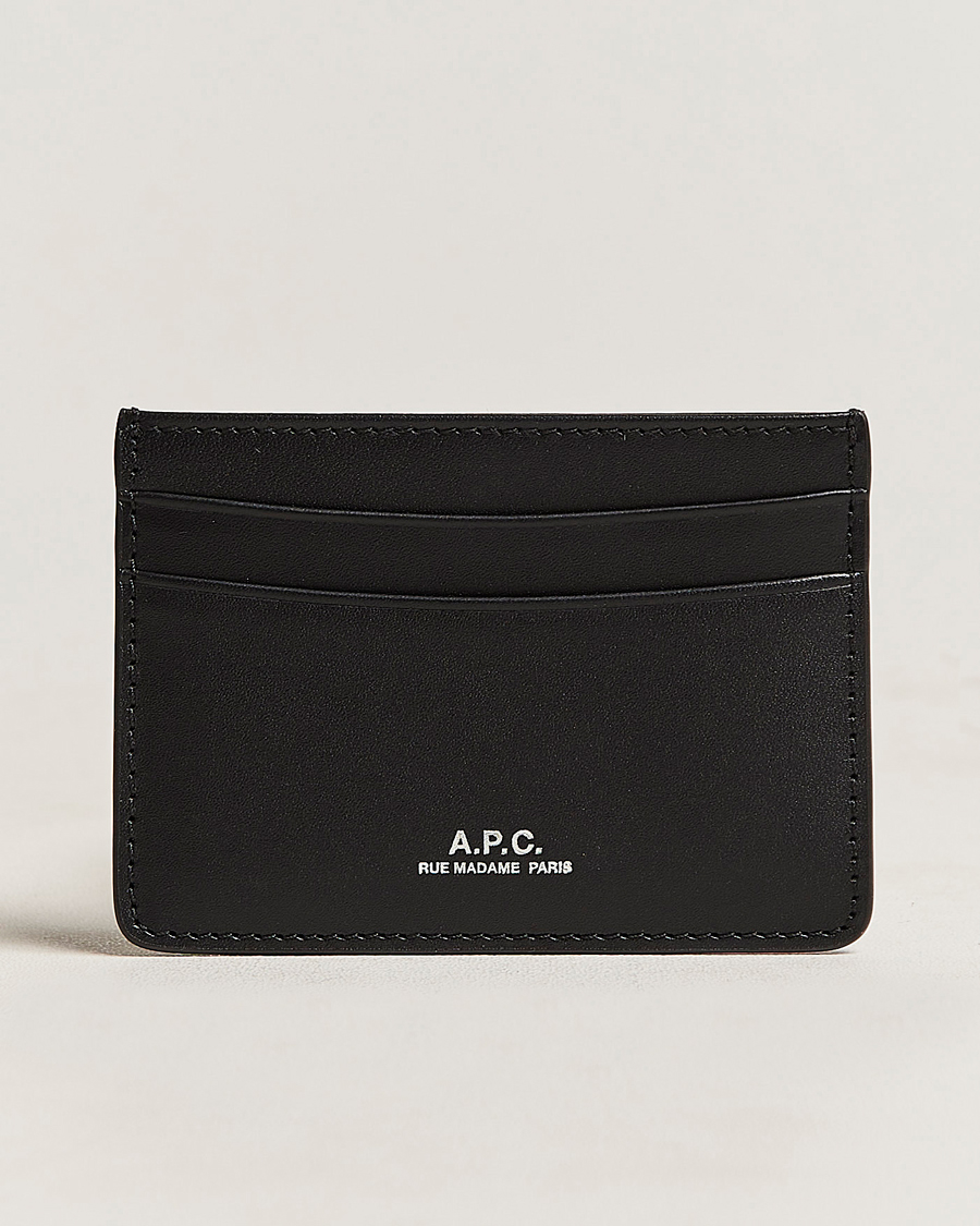 Heren | Accessoires | A.P.C. | Calf Leather Card Holder Black