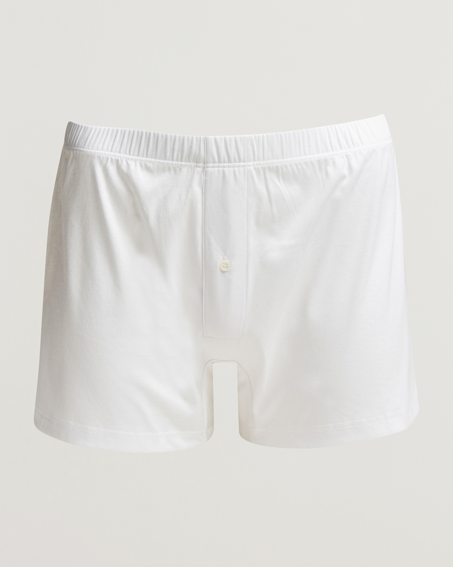 Heren | Zimmerli of Switzerland | Zimmerli of Switzerland | Sea Island Cotton Boxer Shorts White