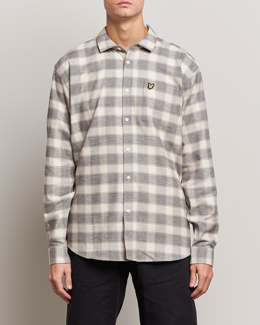 Heren | Overhemden | Lyle & Scott | Checked Cotton Shirt Taupe