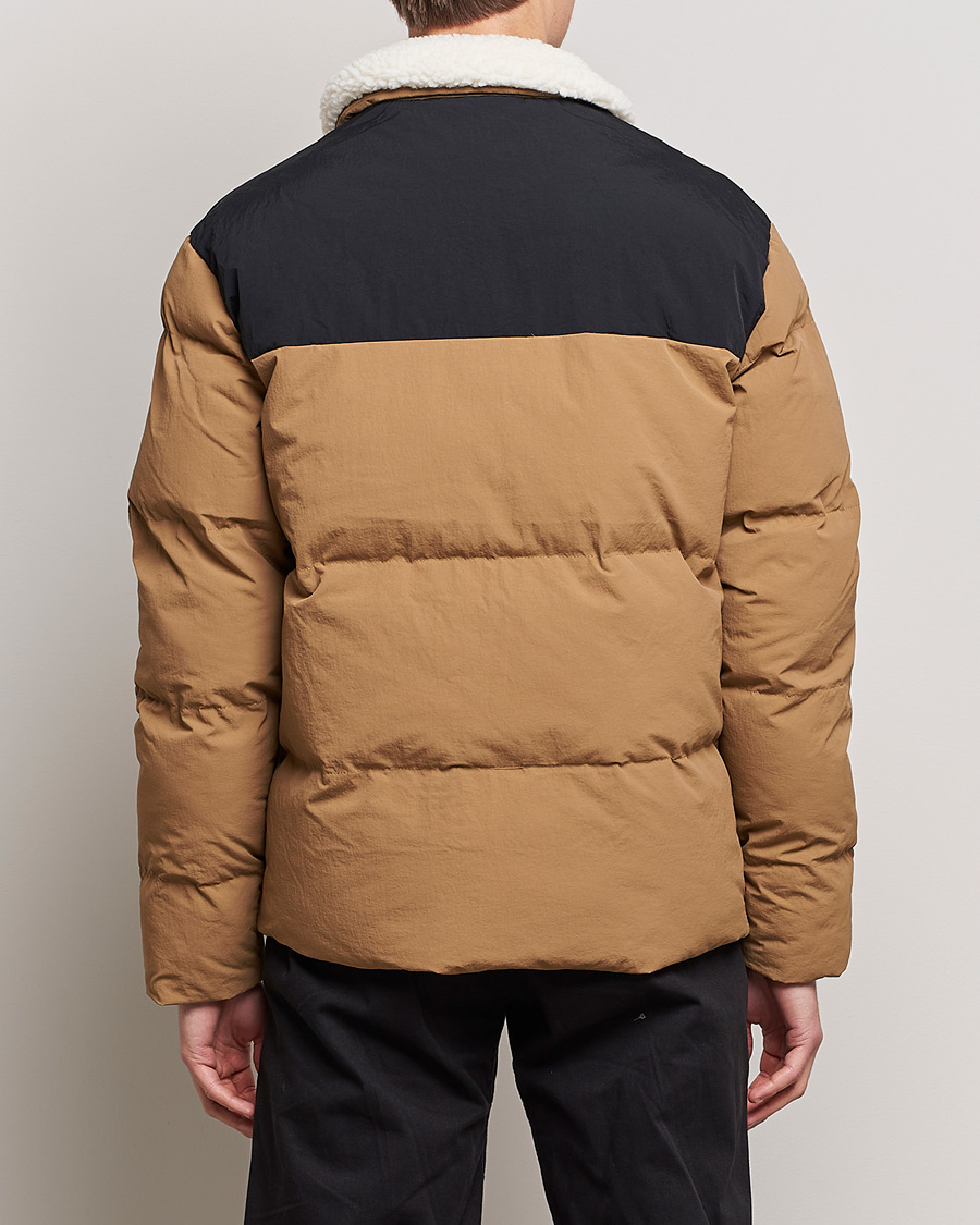 Heren | Jassen | Lyle & Scott | Borg Collor Puffer Jacket Camel Bronze