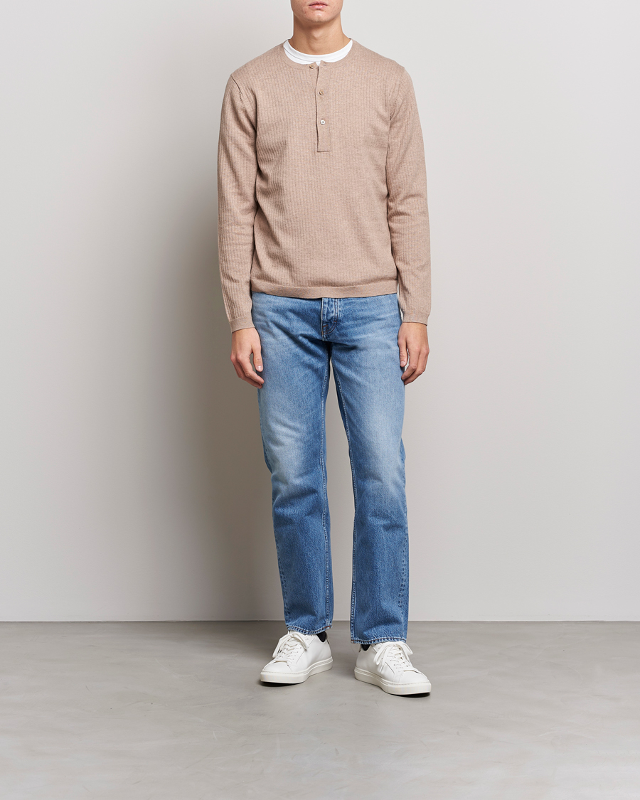 Heren | Truien | Tiger of Sweden | Nassau Cotton Wool Knitted Sweater Beigie Melange