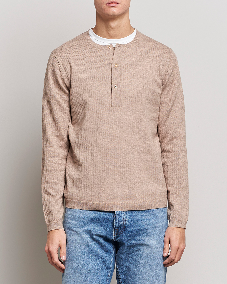 Heren | Truien | Tiger of Sweden | Nassau Cotton Wool Knitted Sweater Beigie Melange