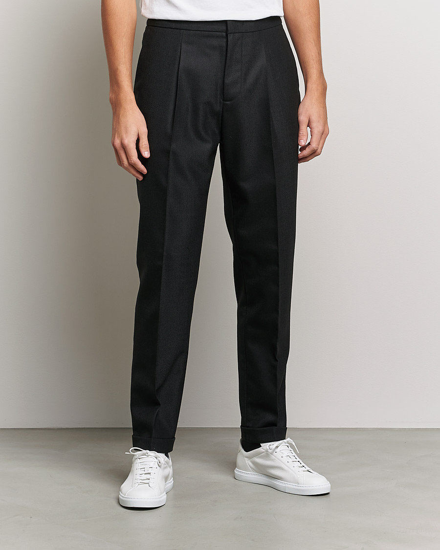 Heren | Broeken | J.Lindeberg | Sasha Wool Twill Pants Black