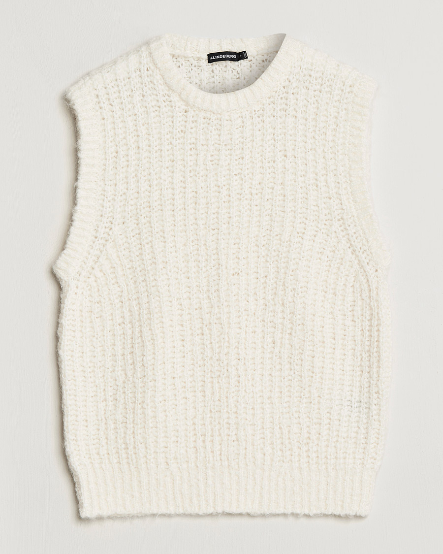 Heren | Truien | J.Lindeberg | Alfons Wool Slipover Cloud White