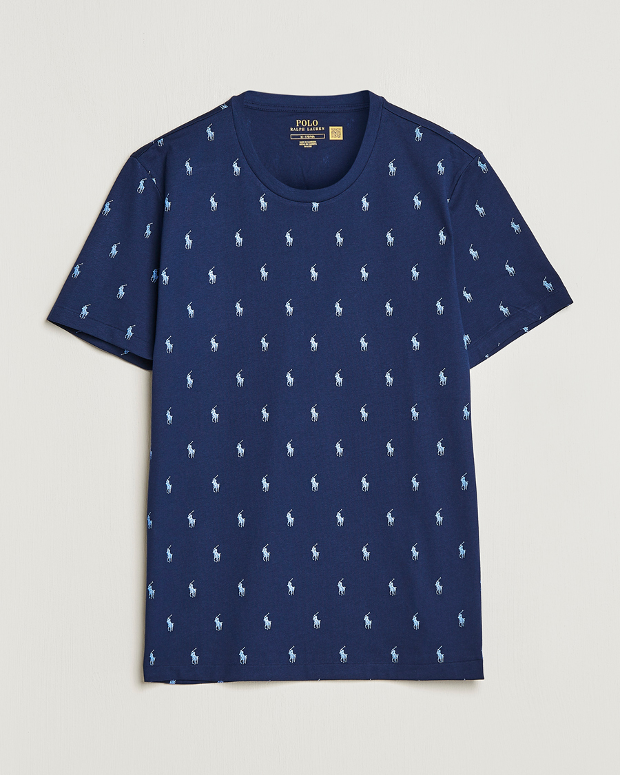 Heren | T-shirts | Polo Ralph Lauren | Printed Pony Crew Neck T-Shirt Navy