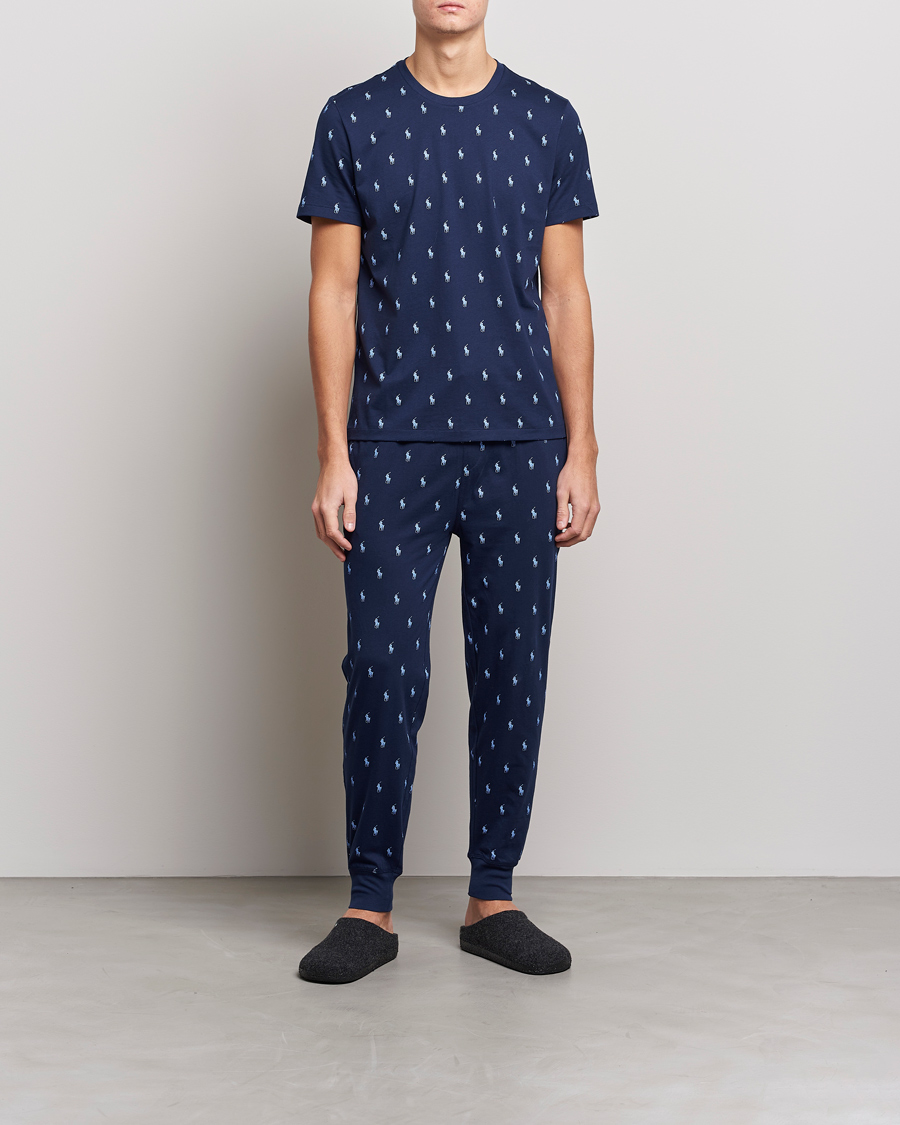 Heren | T-shirts | Polo Ralph Lauren | Printed Pony Crew Neck T-Shirt Navy