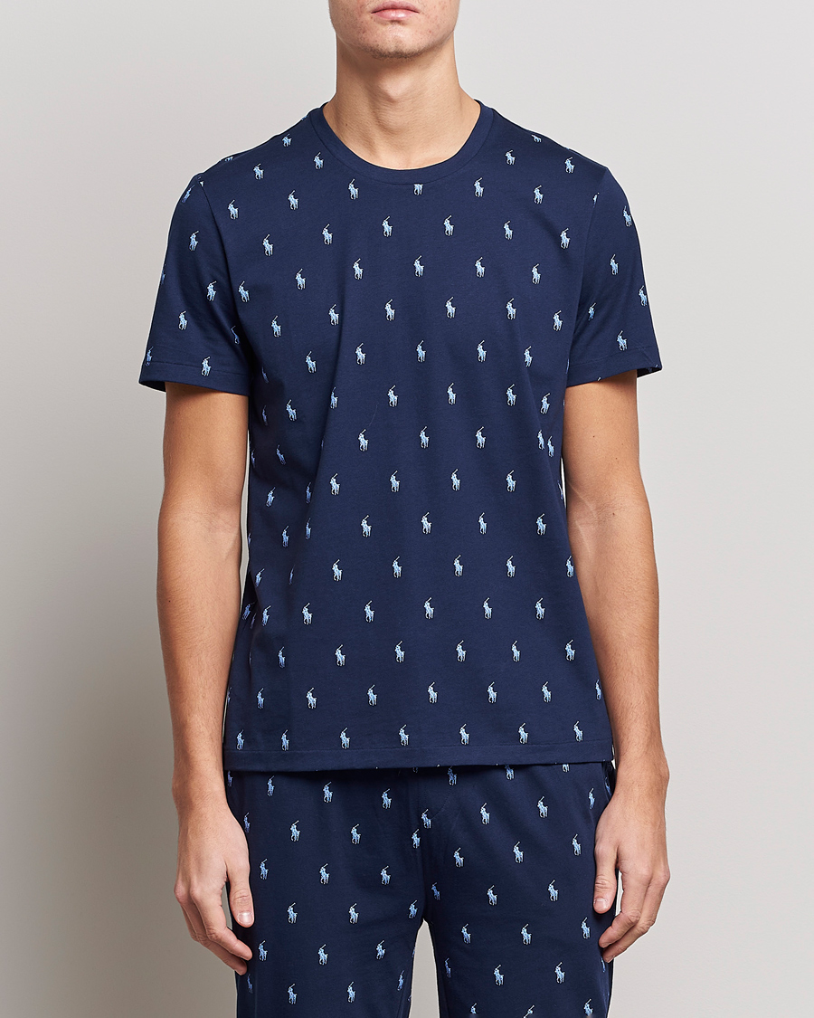 Heren | T-shirts | Polo Ralph Lauren | Printed Pony Crew Neck T-Shirt Navy