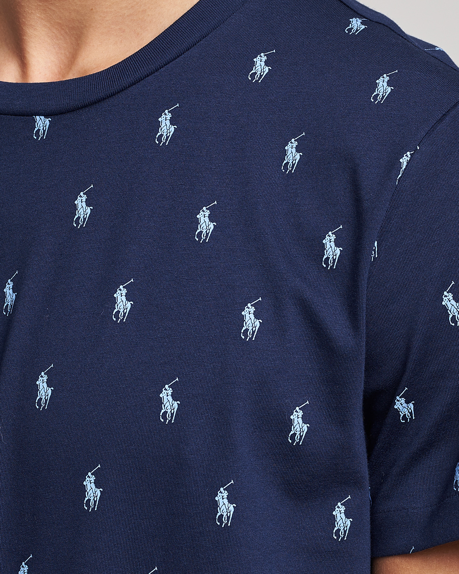 Heren | T-shirts | Polo Ralph Lauren | Printed Pony Crew Neck T-Shirt Navy