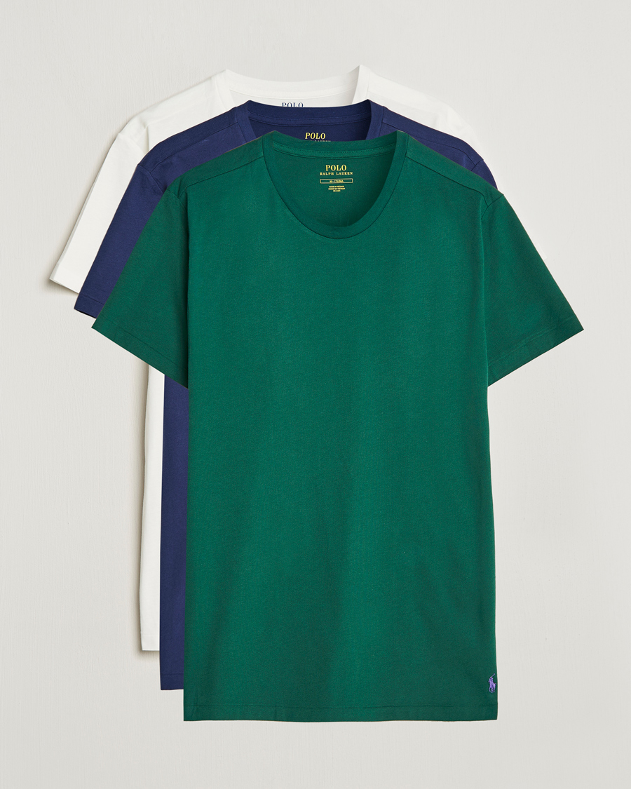 Heren | T-shirts | Polo Ralph Lauren | 3-Pack Crew Neck T-Shirt New Frst/Navy/White