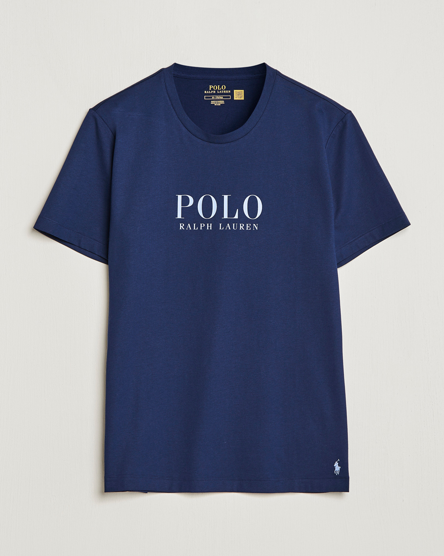 Heren | T-shirts | Polo Ralph Lauren | Cotton Logo Crew Neck T-Shirt Navy