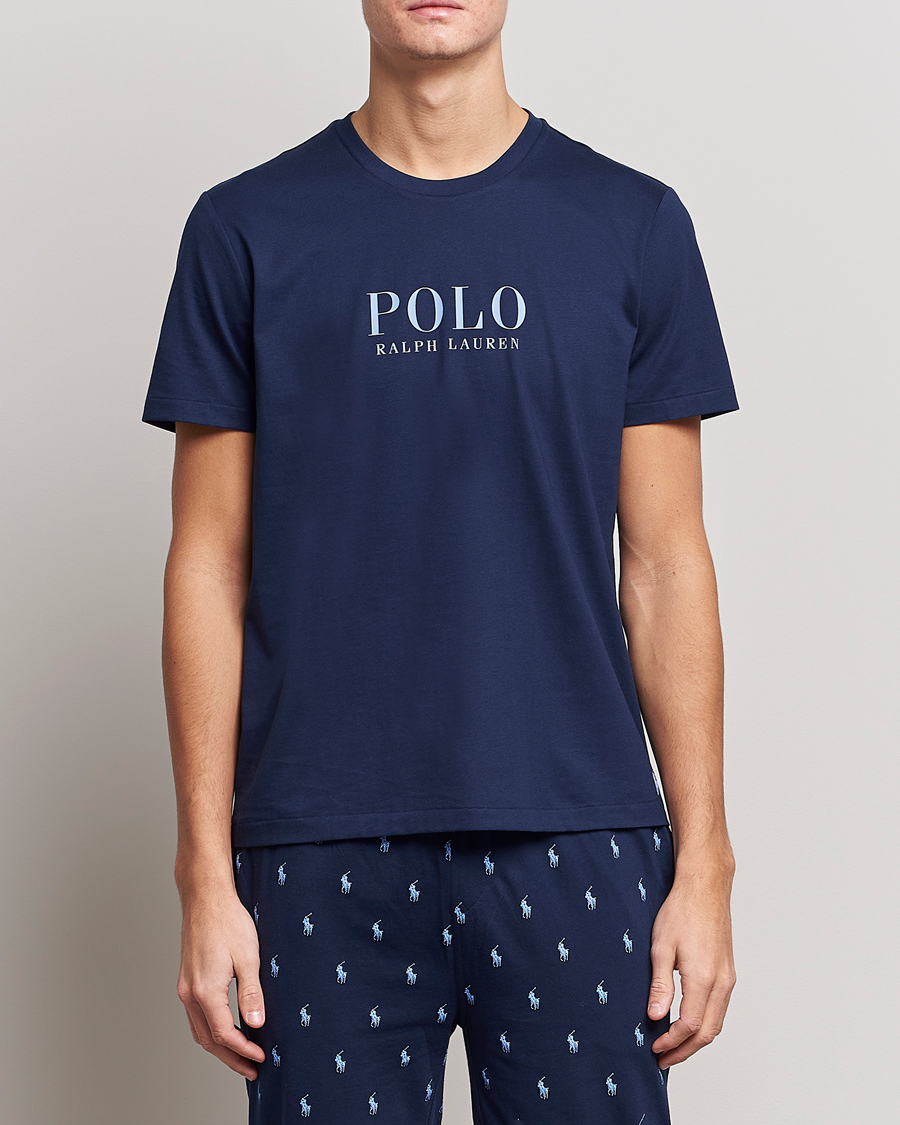 Heren | T-shirts | Polo Ralph Lauren | Cotton Logo Crew Neck T-Shirt Navy