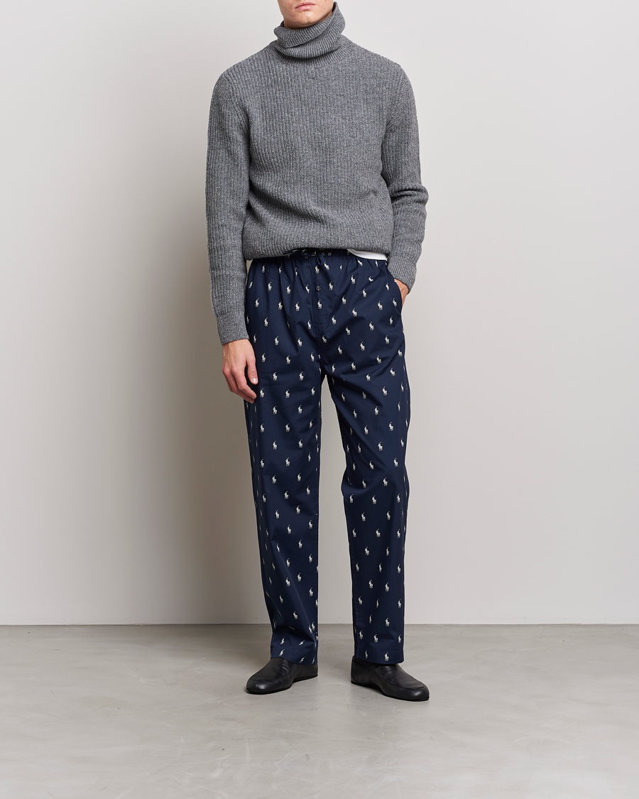 Heren | Pyjama's en gewaden | Polo Ralph Lauren | Cotton Printed Pony Pyjama Pants Navy
