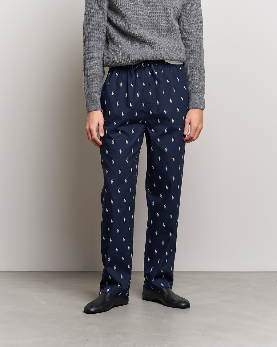 Heren | Pyjama's en gewaden | Polo Ralph Lauren | Cotton Printed Pony Pyjama Pants Navy
