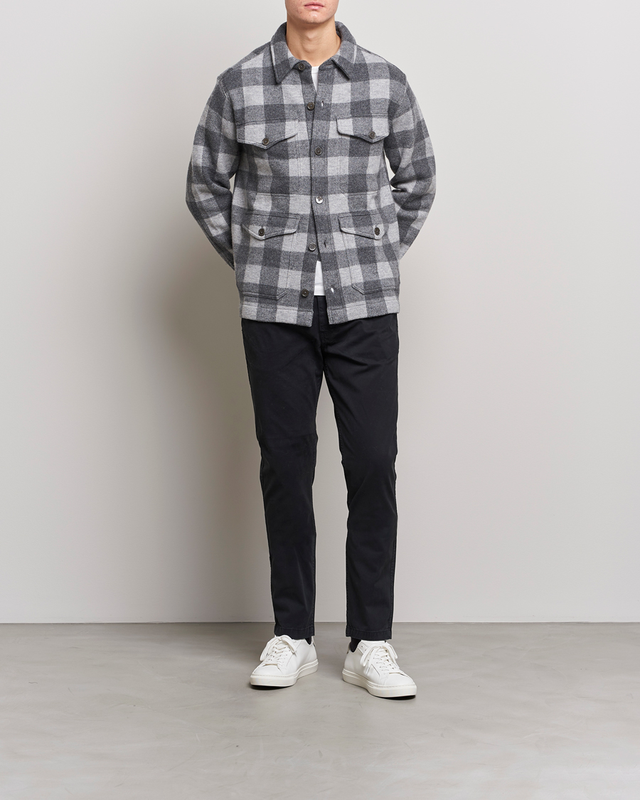 Heren | Overhemden | Polo Ralph Lauren | Checked Wool Overshirt Jacket Grey Multi