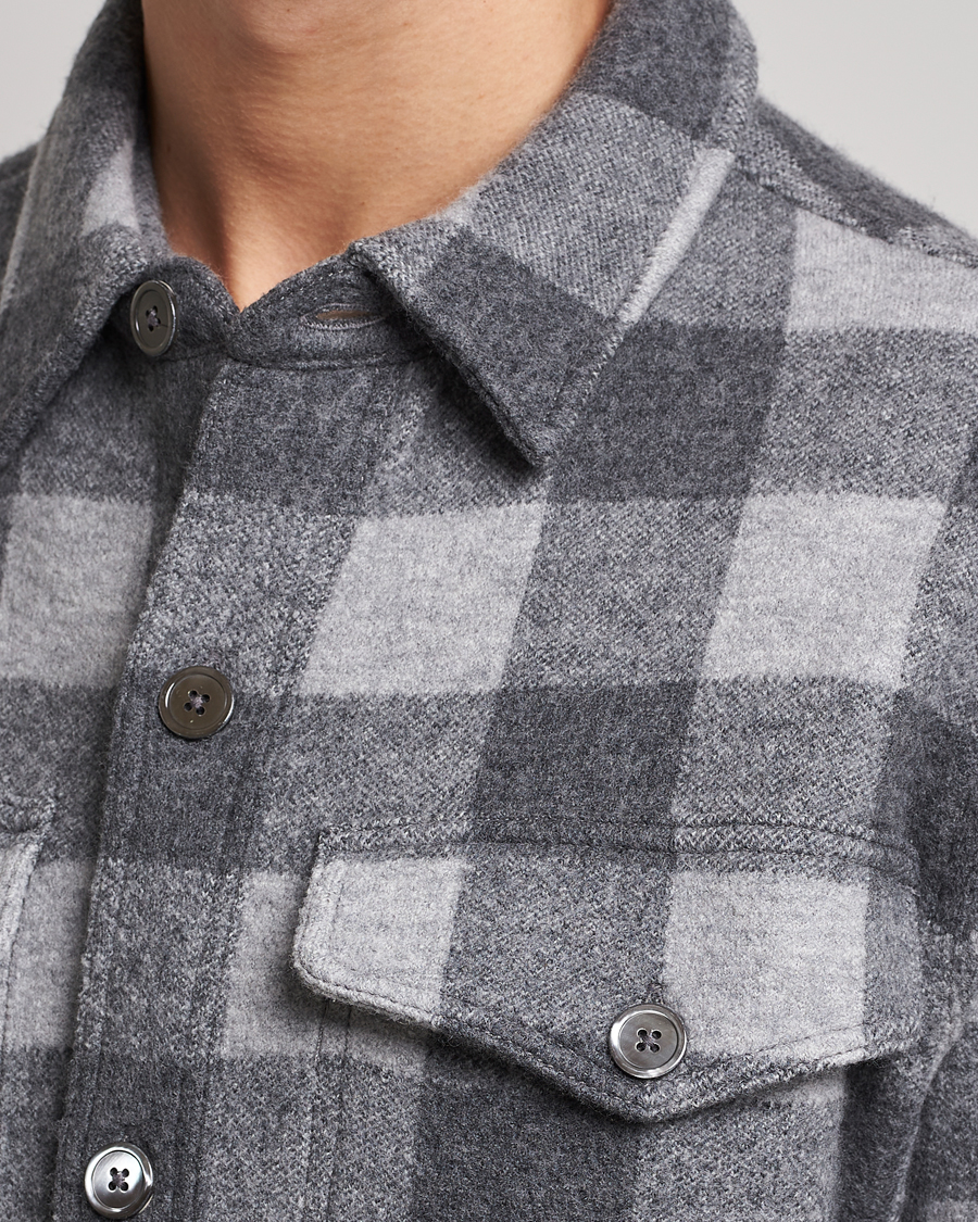 Heren | Overhemden | Polo Ralph Lauren | Checked Wool Overshirt Jacket Grey Multi