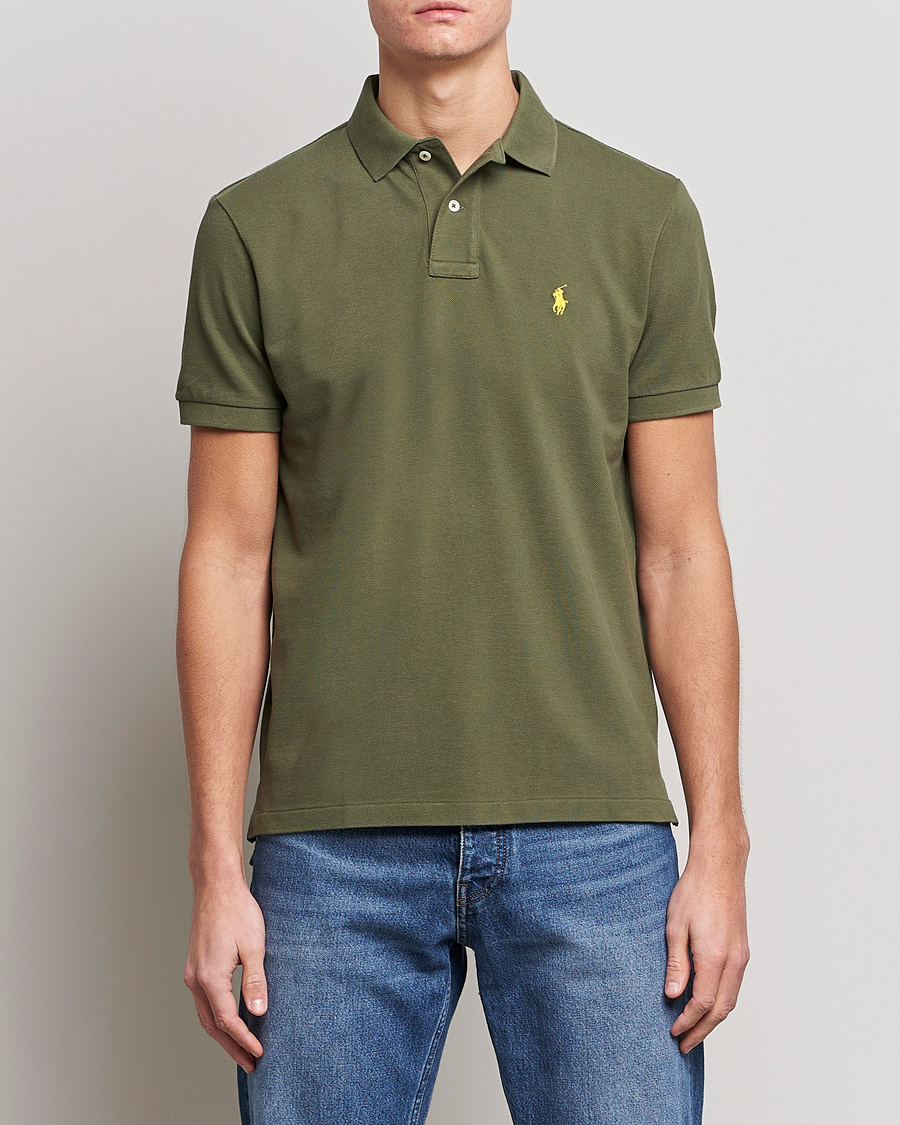 Heren | Poloshirts met korte mouwen | Polo Ralph Lauren | Custom Slim Fit Polo Dark Sage