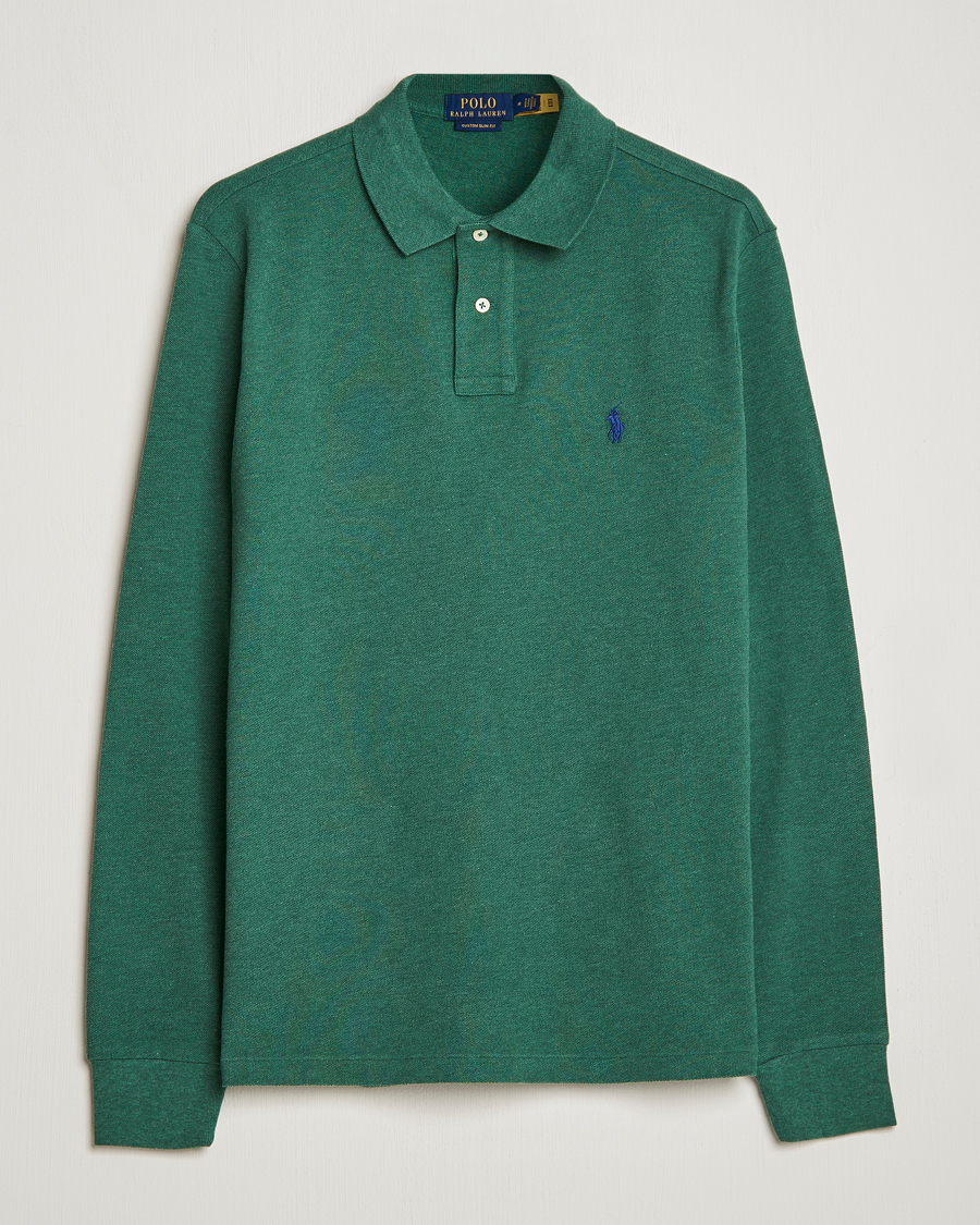 Heren | Truien | Polo Ralph Lauren | Custom Slim Fit Long Sleeve Polo Verano Green Heather