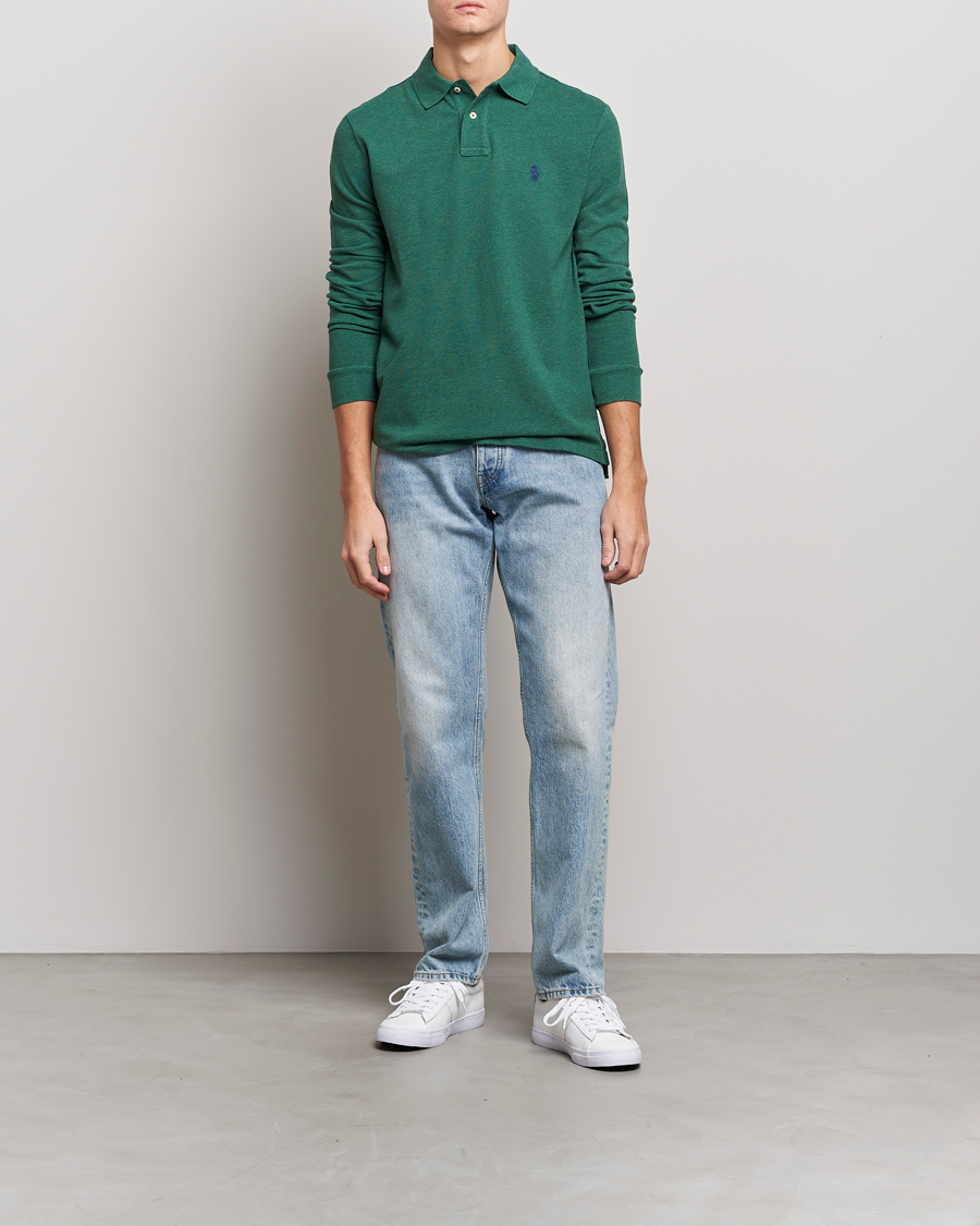 Heren | Truien | Polo Ralph Lauren | Custom Slim Fit Long Sleeve Polo Verano Green Heather