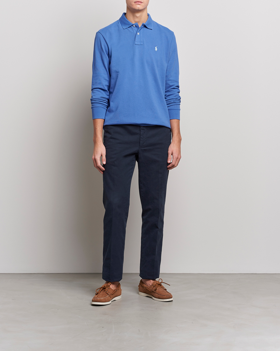 Heren | Truien | Polo Ralph Lauren | Custom Slim Fit Long Sleeve Polo Maidstone Blue